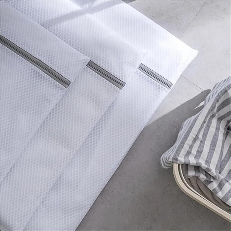 أكياس الغسيل الشبكية 2 قطعة 60x60 سم متينة قابلة لإعادة الاستخدام لحقيبة غسيل الملابس الحساسة للملابس الداخلية والسفر - Image 2